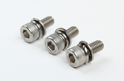 不銹鋼 內(nèi)六角圓柱頭（滾花）帶平、彈墊組合螺釘 DIN912三組合